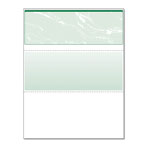Paris Business Forms Standard Security Check, 11 Features, 8.5 x 11, Green Marble Top, 500/Ream orginal image