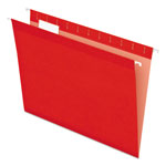 Pendaflex Colored Reinforced Hanging Folders, Letter Size, 1/5-Cut Tab, Red, 25/Box orginal image