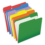 Pendaflex Double-Ply Reinforced Top Tab Colored File Folders, 1/3-Cut Tabs, Letter Size, Assorted, 100/Box orginal image