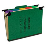 Pendaflex Hanging Style Personnel Folders, 1/3-Cut Tabs, Center Position, Letter Size, Green orginal image