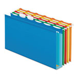 Pendaflex Ready-Tab Extra Capacity Reinforced Colored Hanging Folders, Legal Size, 1/6-Cut Tab, Assorted, 20/Box orginal image