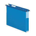 Pendaflex SureHook Reinforced Extra-Capacity Hanging Box File, Letter Size, 1/5-Cut Tab, Blue, 25/Box orginal image