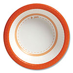Perk™ Heavy-Weight Paper Bowls, 12 oz, White/Orange, 125/Pack, 4 Packs/Carton orginal image