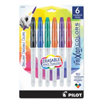 Pilot FriXion Colors Erasable Stick Marker Pen, 2.5mm, Assorted Ink, White Barrel, 6/Pack orginal image