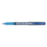 Pilot V Razor Point Liquid Ink Stick Marker Pen, 0.5mm, Blue Ink, Gray Barrel, Dozen orginal image