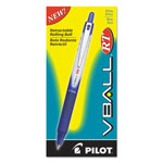 Pilot VBall RT Liquid Ink Retractable Roller Ball Pen, 0.5mm, Blue Ink, Blue/White Barrel orginal image