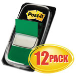 Post-it® Marking Page Flags in Dispensers, Green, 50 Flags/Dispenser, 12 Dispensers/Pack orginal image