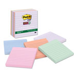 Post-it® Recycled Notes in Wanderlust Pastels Collection Colors, Note Ruled, 4