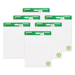 Post-it® Vertical-Orientation Self-Stick Easel Pad Value Pack, Unruled, Green Headband, 30 White 25 x 30 Sheets, 6/Carton orginal image