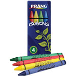 Prang Crayons, Green, Red, Yellow, Blue, 4/Pack orginal image