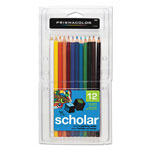 Prismacolor Scholar Colored Pencil Set, 3 mm, 2B (#2), Assorted Lead/Barrel Colors, Dozen orginal image