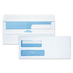 Quality Park Double Window Redi-Seal Security-Tinted Envelope, #9, Commercial Flap, Redi-Seal Closure, 3.88 x 8.88, White, 250/Carton orginal image