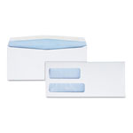 Quality Park Double Window Security-Tinted Check Envelope, #8 5/8, Commercial Flap, Gummed Closure, 3.63 x 8.63, White, 1,000/Box orginal image