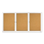 Quartet® Enclosed Bulletin Board, Natural Cork/Fiberboard, 72 x 36, Silver Aluminum Frame orginal image