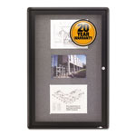 Quartet® Enclosed Fabric-Cork Board, 24 x 36, Gray Surface, Graphite Aluminum Frame orginal image