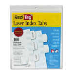 Redi-Tag/B. Thomas Enterprises Laser Printable Index Tabs, 1/5-Cut Tabs, White, 1.13