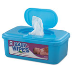 Royal   Baby Wipes Tub, White, 80/Tub, 12/Carton orginal image