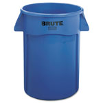Rubbermaid Brute Vented Trash Receptacle, Round, 44 gal, Blue orginal image