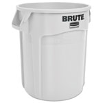 Rubbermaid Vented Round Brute Container, 20 gal, Plastic, White orginal image