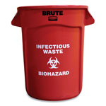 Rubbermaid Round Brute Container with 