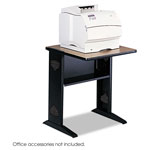 Safco Fax/Printer Stand w/Reversible Top, 23.5w x 28d x 30h, Medium Oak/Black orginal image