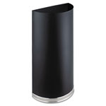 Safco Half-Round Receptacle, Half-Round, Steel, 12.5 gal, Black orginal image