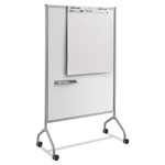 Safco Impromptu Magnetic Whiteboard Collaboration Screen, 42w x 21.5d x 72h, Gray/White orginal image