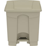 Safco Plastic Step-On Receptacle, 20 gal, Metal, Tan, Ships in 1-3 Business Days orginal image