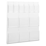 Safco Reveal Clear Literature Displays, 12 Compartments, 30w x 2d x 34.75h, Clear orginal image