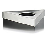 Safco Trifecta Waste Receptacle Lid, No Inscription, 20w x 20d x 3h, Stainless Steel orginal image
