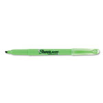 Sharpie® Pocket Style Highlighters, Chisel Tip, Fluorescent Green, Dozen orginal image