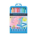 Schneider Slider Edge XB Pastel Ballpoint Pens with Convertible Case/Stand, Stick, Extra-Bold 1.4mm, Assorted Ink/Barrel Colors, 8/Set orginal image