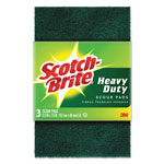Scotch Brite® Heavy-Duty Scour Pad, 3.8 x 6, Green, 10/Carton orginal image