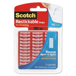 Scotch™ Restickable Mounting Tabs, Removable, Holds Up to 1 lb, 1 x 3, Clear, 6/Pack orginal image