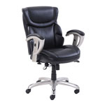 SertaPedic Emerson Task Chair, Supports up to 300 lbs., Black Seat/Black Back, Silver Base orginal image