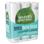 Seventh Generation 100% Recycled Bathroom Tissue, Septic Safe, 2-Ply, White, 240 Sheets per Roll, 24 Roll Pack, 5,760 Sheets Total orginal image
