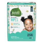 Seventh Generation Free & Clear Baby Wipes, Refill, Unscented, White, 256 Wipes per Pack, 3 Packs per Case, 768 Wipes Total orginal image