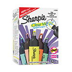 Sharpie® Clearview Tank-Style Highlighter, Assorted Ink Colors, Chisel Tip, Assorted Barrel Colors, 12/Pack orginal image