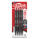 Sharpie® S-Gel High-Performance Gel Pen, Retractable, Medium 0.7 mm, Assorted Ink Colors, Black Barrel, 4/Pack orginal image