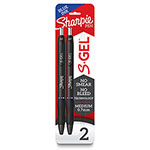 Sharpie® S-Gel Pens - 0.7 mm Pen Point Size - Blue Gel-based Ink - Black Barrel - 2 / Pack orginal image
