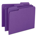 Smead Colored File Folders, 1/3-Cut Tabs, Letter Size, Purple, 100/Box orginal image