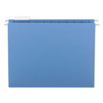 Smead Colored Hanging File Folders, Letter Size, 1/5-Cut Tab, Blue, 25/Box orginal image