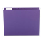 Smead Colored Hanging File Folders, Letter Size, 1/5-Cut Tab, Purple, 25/Box orginal image