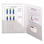 Smead Frame View Poly Two-Pocket Folder, 11 x 8 1/2, Clear/Oyster, 5/Pack orginal image
