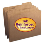 Smead Heavyweight Kraft File Folders, 1/3-Cut Tabs, Letter Size, 11 pt. Kraft, 100/Box orginal image