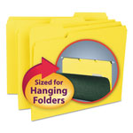 Smead Interior File Folders, 1/3-Cut Tabs, Letter Size, Yellow, 100/Box orginal image