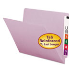 Smead Reinforced End Tab Colored Folders, Straight Tab, Letter Size, Lavender, 100/Box orginal image