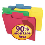 Smead SuperTab Colored File Folders, 1/3-Cut Tabs, Letter Size, 11 pt. Stock, Assorted, 100/Box orginal image