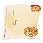 Smead Top Tab 2-Fastener Folders, 2/5-Cut Tabs, Right of Center, Letter Size, 11 pt. Manila, 50/Box orginal image