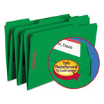 Smead Top Tab Colored 2-Fastener Folders, 1/3-Cut Tabs, Legal Size, Green, 50/Box orginal image
